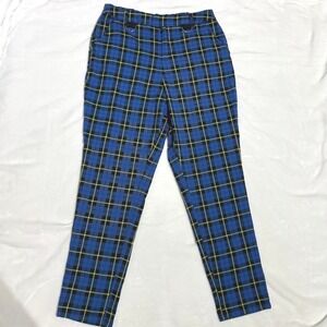 Hot Topic Blue Black Plaid Pants Skinny Y2K Punk Indie Sleaze Women's Large